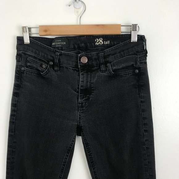 J Crew Tall Black Matchstick Stretchy Jeans